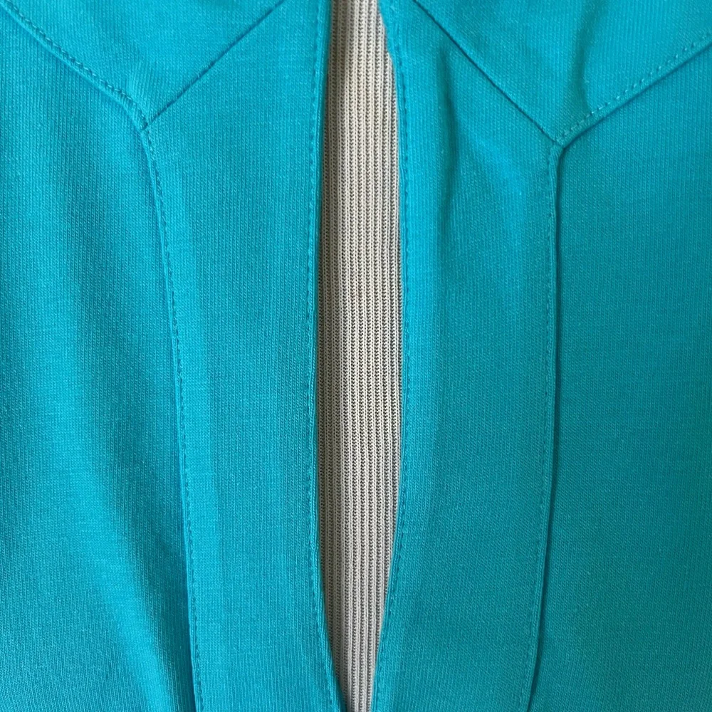 Lands End Swimsuit Cover-up Sleeveless Shift Turquoise Dress Cruise Wear size 3X - Picture 2 of 6